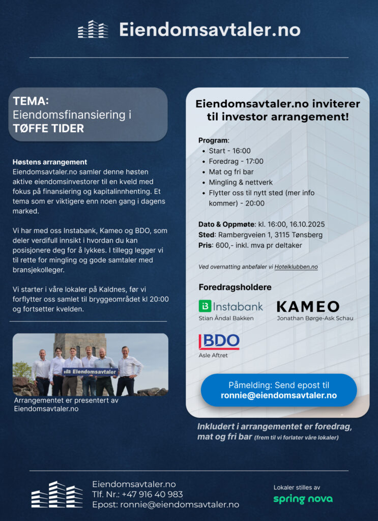 Eiendomsavtaler.no inviterer til arrangement!