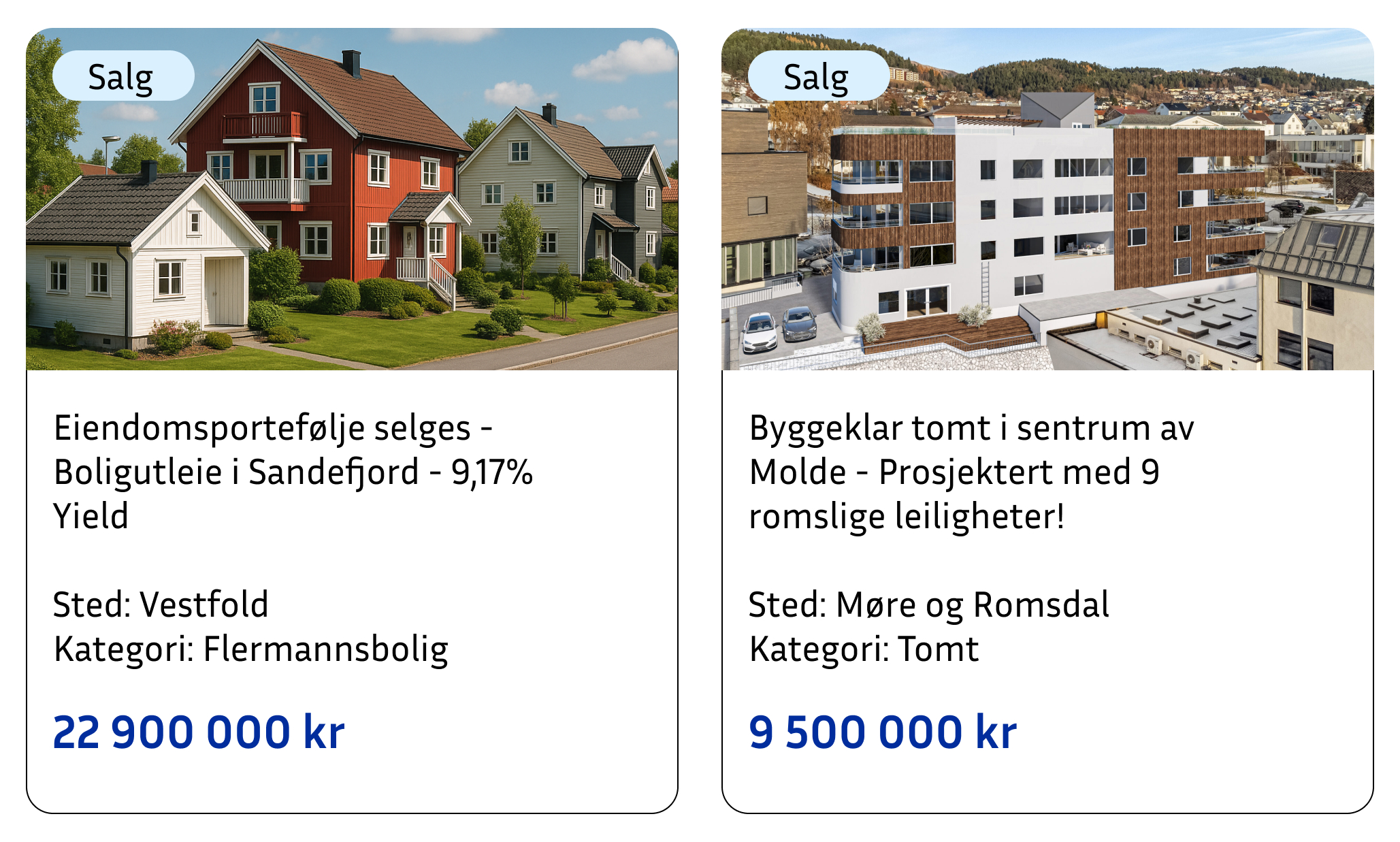 Selger prosess – Annonsekort